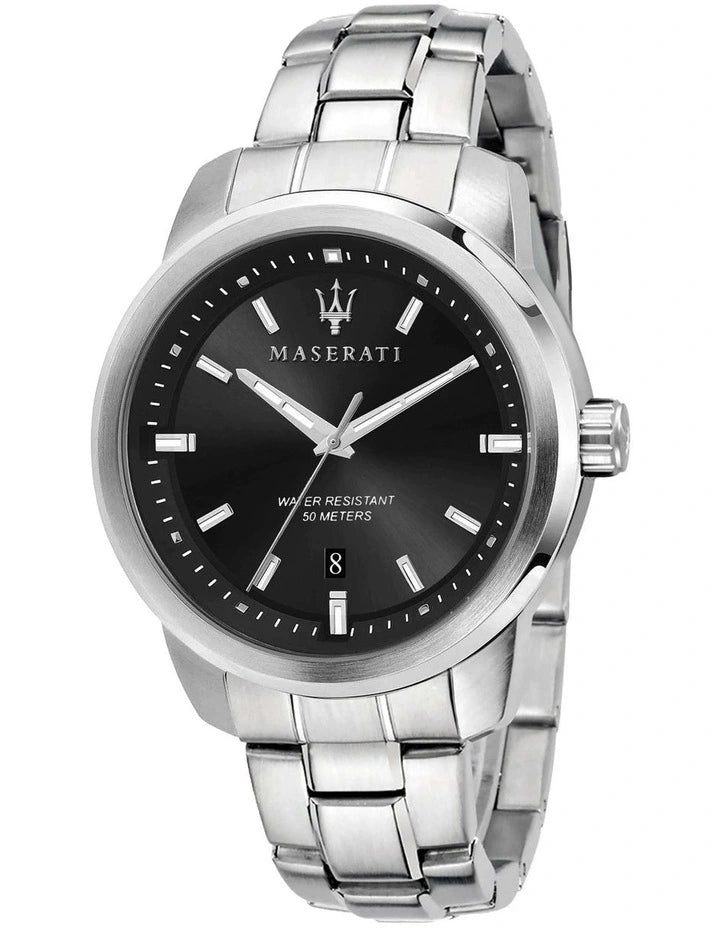 Maserati Successo Silver Steel Sport Watch