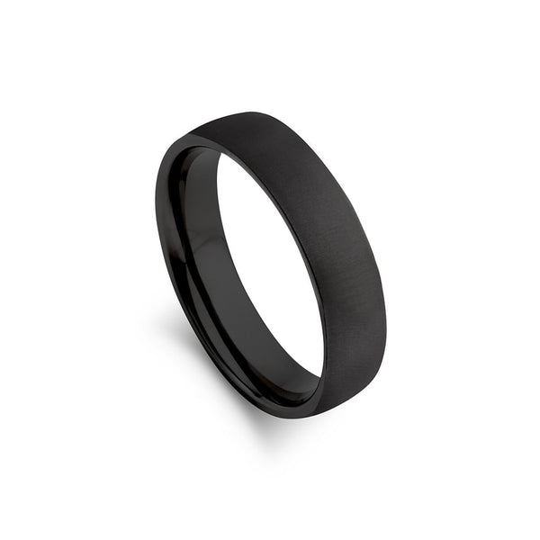 Tungsten Men’s Matte Black Ring