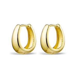 Gold Tapered Huggie Earrings