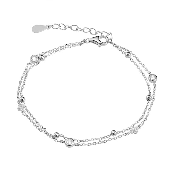 Petite Cz Double Layer Bracelet