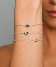 Load image into Gallery viewer, Round London Blue Topaz &amp; Cz Bracelet
