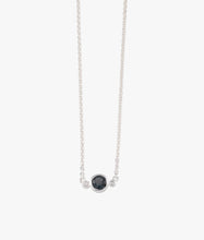 Load image into Gallery viewer, Round London Blue Topaz &amp; Cz Necklace
