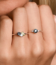 Load image into Gallery viewer, Gemstone Tripple Cluster Ring
