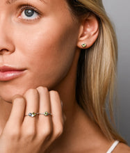 Load image into Gallery viewer, Gemstone Tripple Cluster Ring
