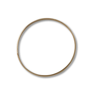 Yellow Gold Plated Flat Edged Bangle.