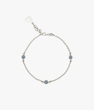 Load image into Gallery viewer, Blue topaz triplet bracelet
