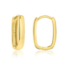 Load image into Gallery viewer, Gold Paperclip Huggie Earrings
