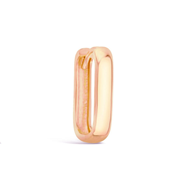 Rose Gold Wide Paperclip Huggies