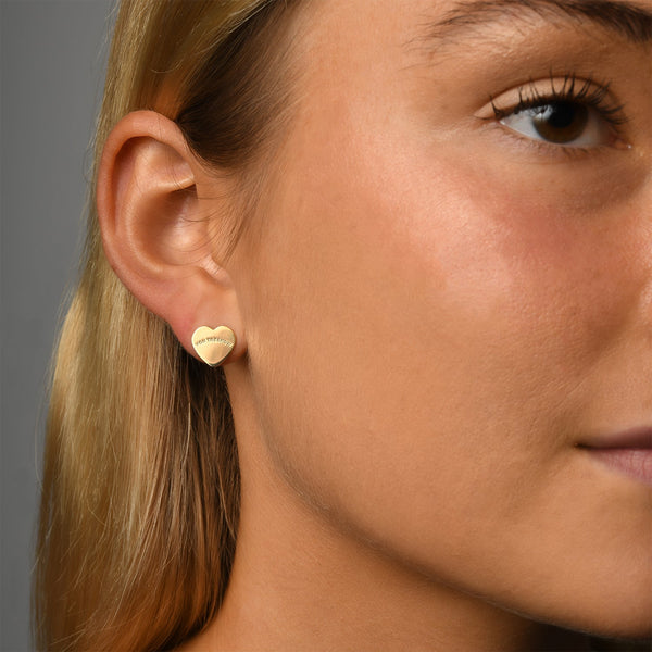 VonTreskow 10mm Heart Stud Earrings