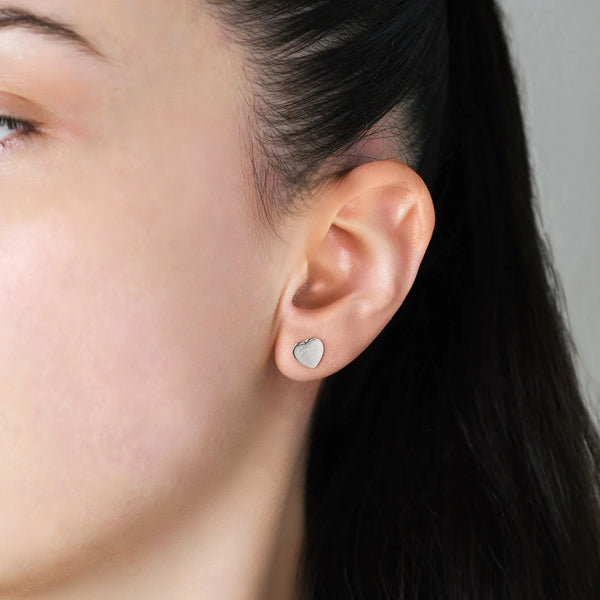Von Treskow 8mm Heart Stud Earrings.
