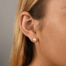 Load image into Gallery viewer, Cased Round Freshwater Pearl Studs.
