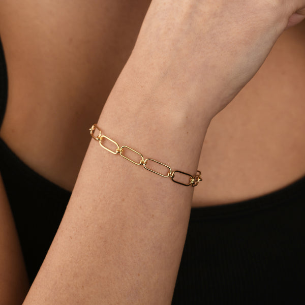 Gold Open Link Bracelet