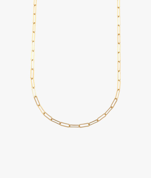 Gold Filled Fine Paperclip Necklace
