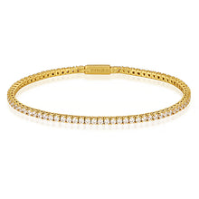 Load image into Gallery viewer, Gold Milestone 2mm Cz Tennis Bracelet
