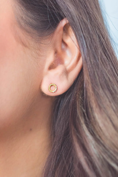Georgini Diamond Circle Earrings