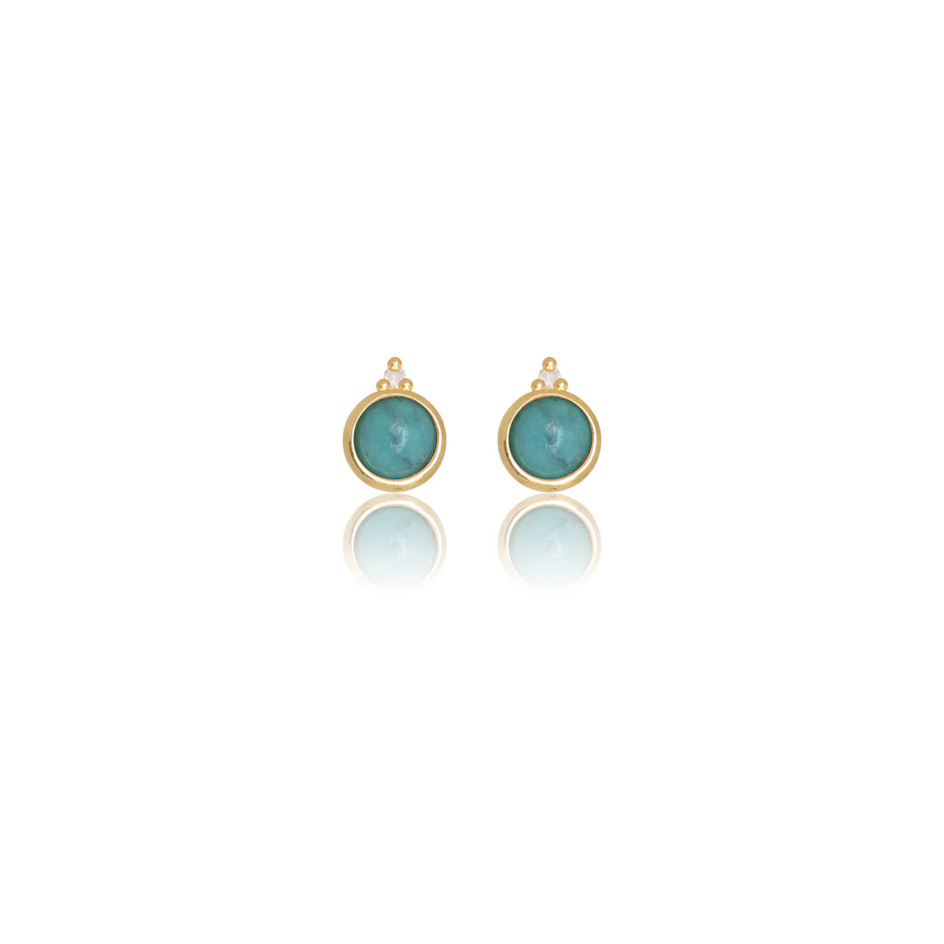 Georgini Diamond & Turquoise Earrings