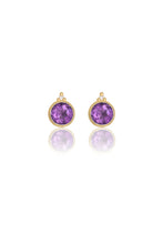 Load image into Gallery viewer, Georgini Diamond &amp; Amethyst Earrings
