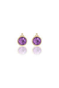 Georgini Diamond & Amethyst Earrings