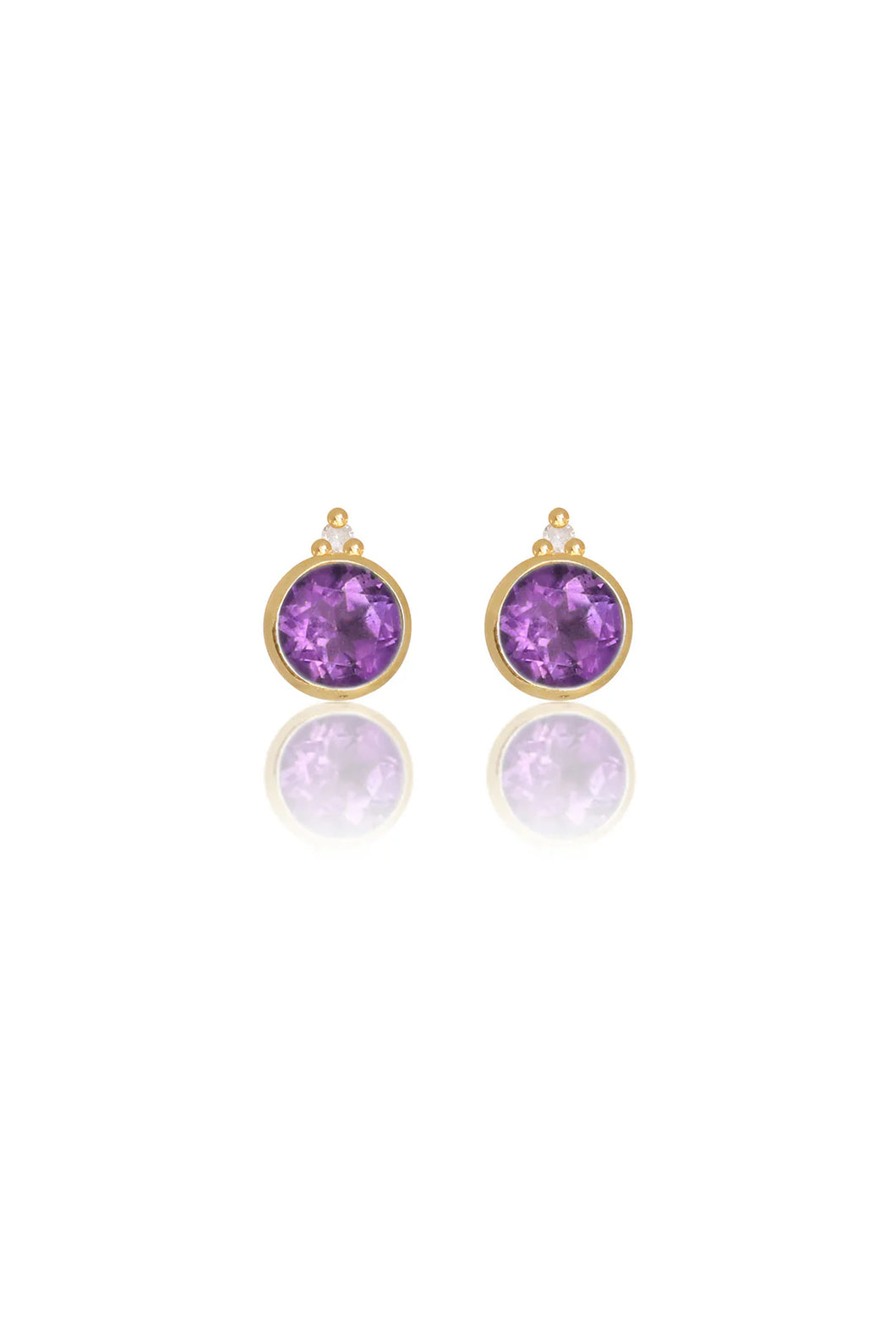 Georgini Diamond & Amethyst Earrings