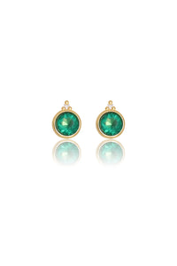 Georgini Diamond & Green Agate Earrings