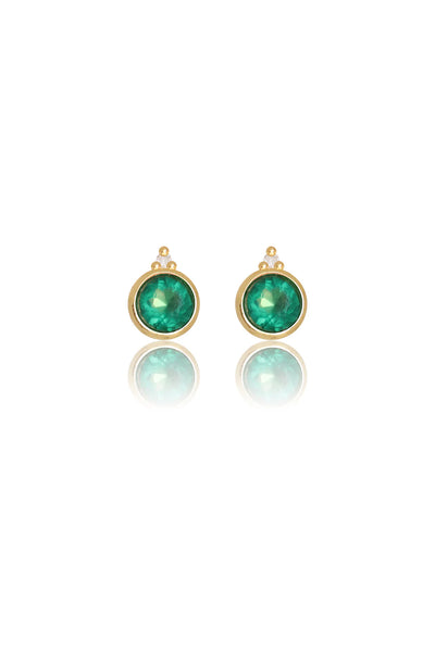 Georgini Diamond & Green Agate Earrings