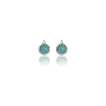 Load image into Gallery viewer, Georgini Diamond &amp; Turquoise Earrings
