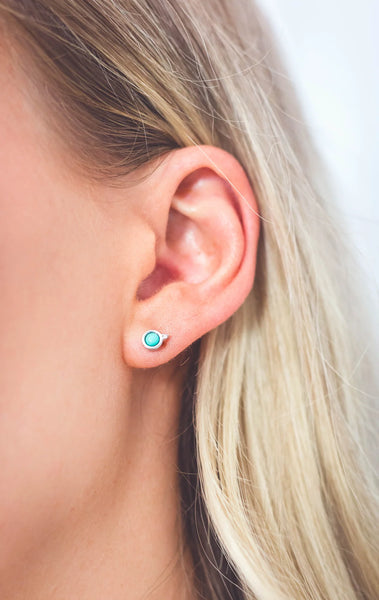 Georgini Diamond & Turquoise Earrings