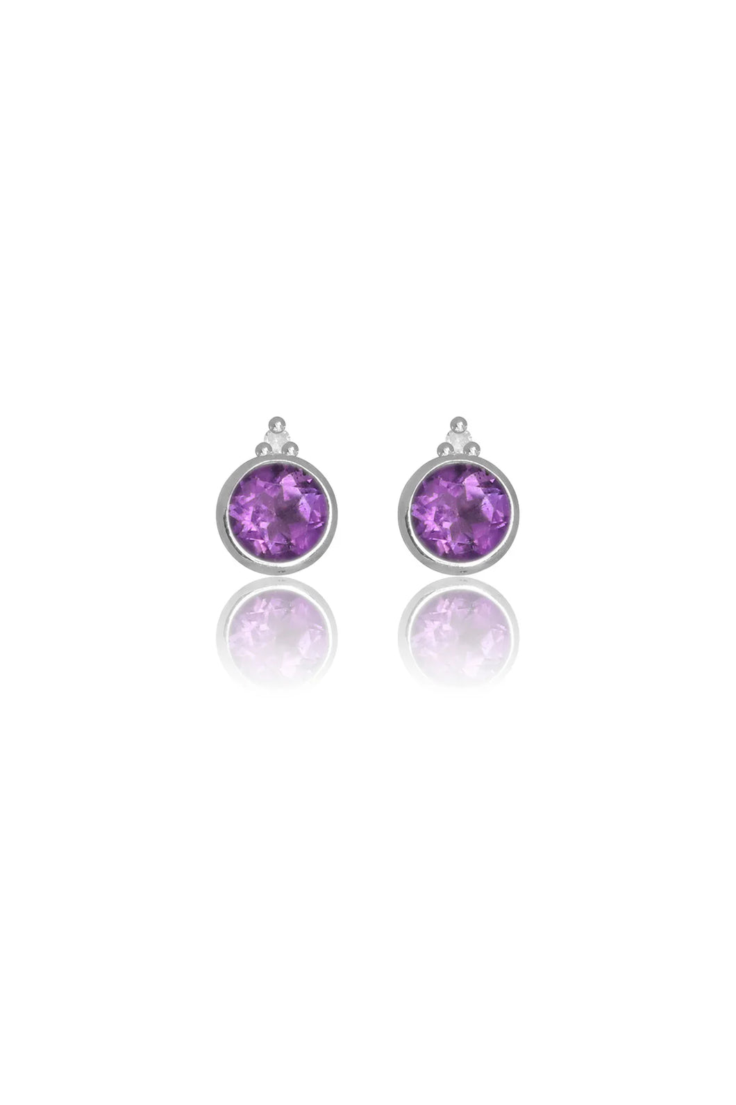 Georgini Diamond & Amethyst Earrings