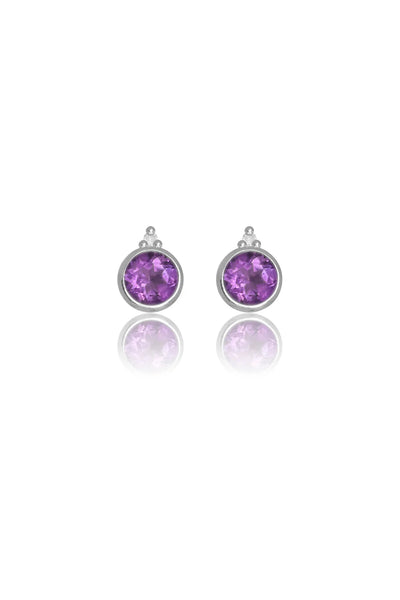 Georgini Diamond & Amethyst Earrings