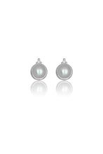 Load image into Gallery viewer, Georgini Diamond &amp; Fresh Water Pearl Earrings
