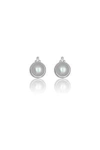 Georgini Diamond & Fresh Water Pearl Earrings