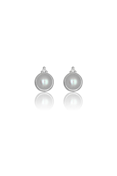 Georgini Diamond & Fresh Water Pearl Earrings