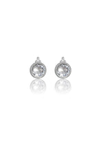 Load image into Gallery viewer, Georgini Diamond &amp; Aquamarine Earrings
