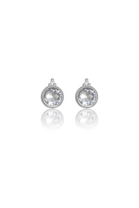 Georgini Diamond & Aquamarine Earrings