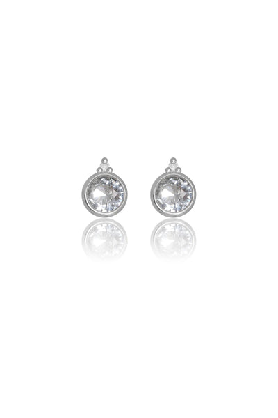 Georgini Diamond & Aquamarine Earrings