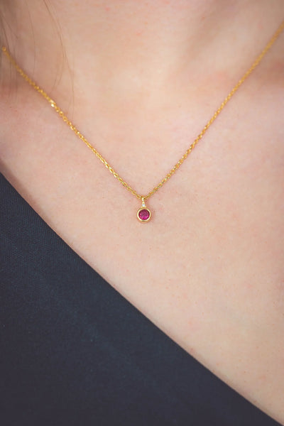Georgini Diamond & Ruby Necklace