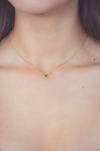 Georgini Diamond & Green Agate Necklace