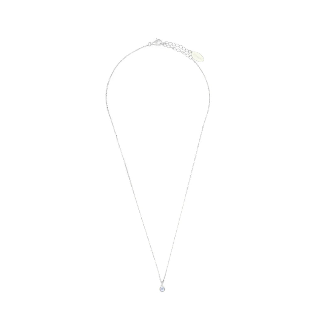Georgini Diamond & Aquamarine Necklace