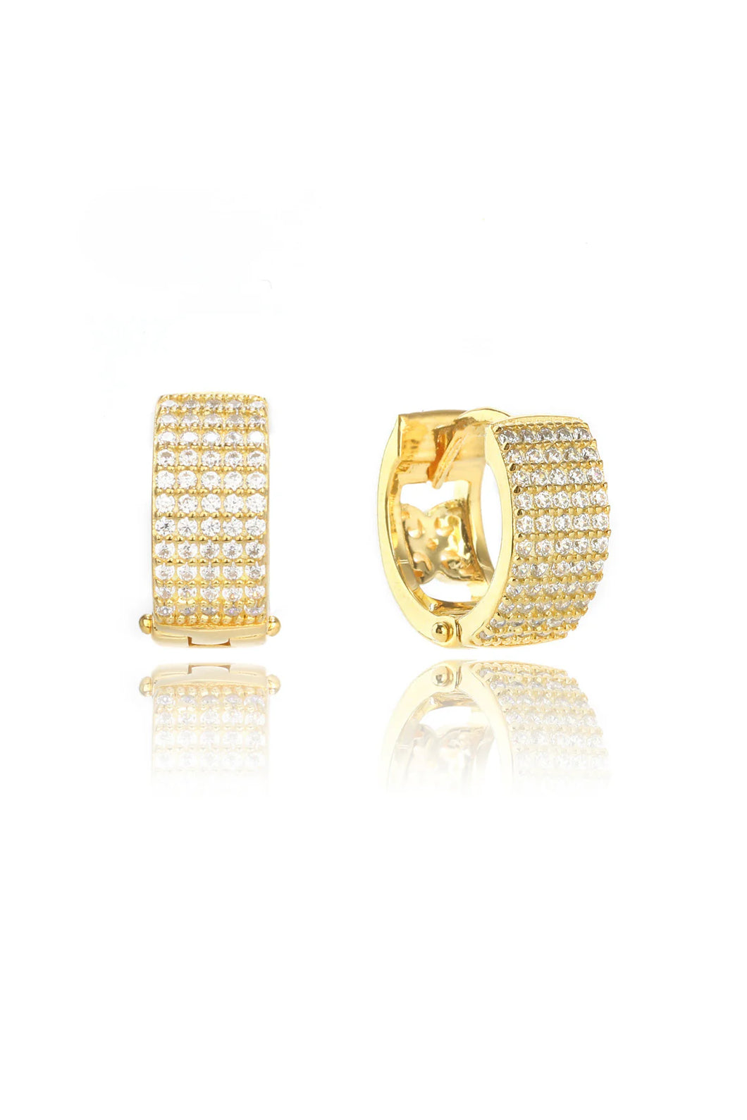 Gold Goddess Maeve Huggie Earrings