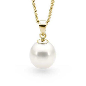 Gold Moon Pearl Pendant