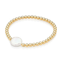 Load image into Gallery viewer, Golden Grace Pearl Bracelet

