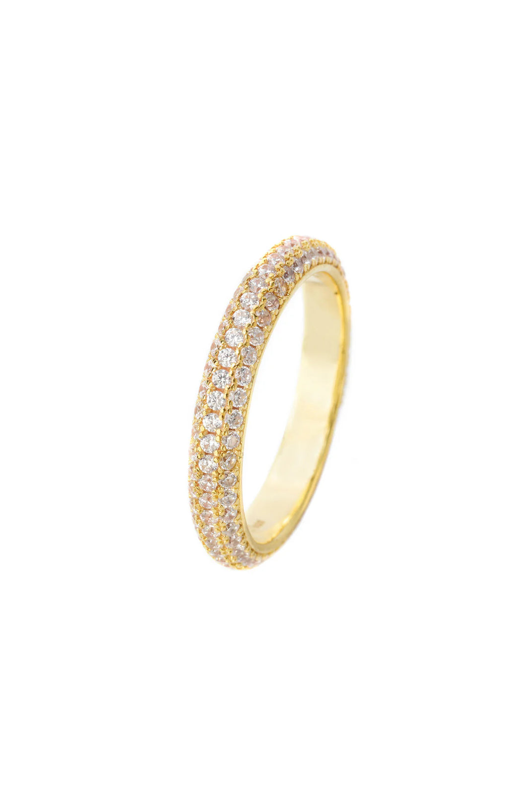 Gold Goddess Pave Ring