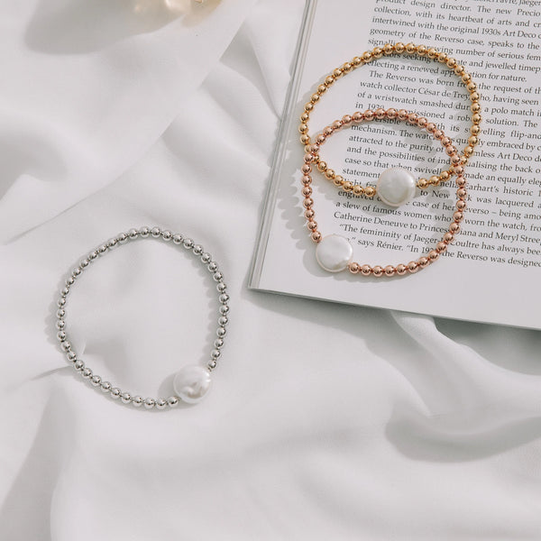 Golden Grace Pearl Bracelet