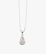 Load image into Gallery viewer, Moonstone Pear Necklace On Box Chain
