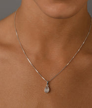 Load image into Gallery viewer, Moonstone Pear Necklace On Box Chain
