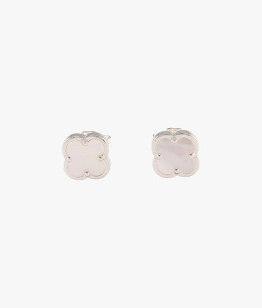 Mother Of Pearl Petite Clover Earrings