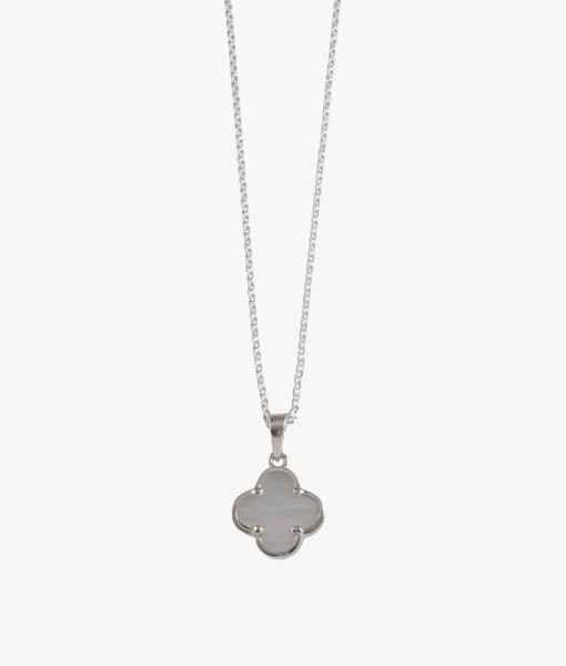 Mother Of Pearl Clover Necklace
