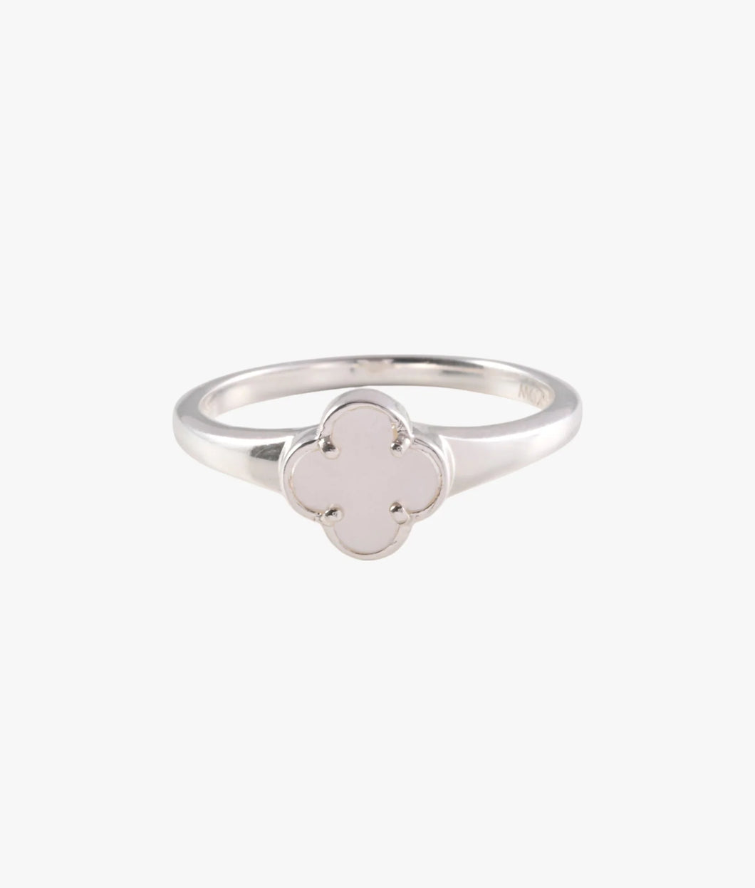 Mother Of Pearl Clover Ring