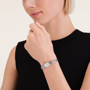 Mini Octagon Silver Watch