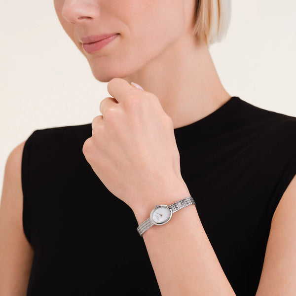 Mini Oval Silver Watch